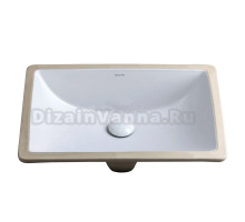 Раковина подвесная Splendy Emotion EM10551D0YW 53 глянцевая белая, прямоугольная