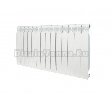Радиатор биметаллический секционный Bilux Plus R500 14 секций, боковое проходное подключение, белый