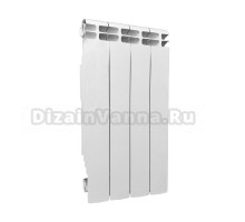 Радиатор алюминиевый секционный Теплоприбор АР1-500 4 секции, боковое проходное подключение, белый RAL 9016