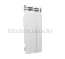 Радиатор алюминиевый секционный Теплоприбор АР1-500 3 секции, боковое проходное подключение, белый RAL 9016