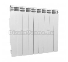Радиатор алюминиевый секционный Теплоприбор АР1-500 9 секций, боковое проходное подключение, белый RAL 9016