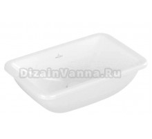 Раковина встраиваемая снизу Villeroy & Boch Loop & friends 4A560001 52 альпийский белый, прямоугольная