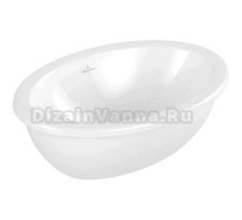 Раковина встраиваемая снизу Villeroy & Boch Loop & friends 4A530001 51 альпийский белый, овальная