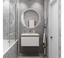 Мебель для ванной комнаты 1MarKa Aris 60П подвесная, дуб вотан, глянец белый