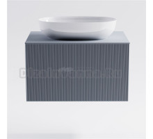 Тумба с раковиной Астра-Форм М-40 70 подвесная, со столешницей, матовая голубая ncss3005-R80B