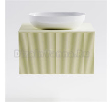 Тумба с раковиной Астра-Форм М-40 70 подвесная, со столешницей, матовая бежевая ral1013