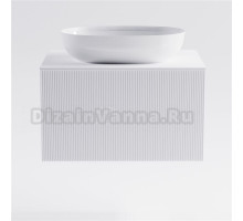 Тумба с раковиной Астра-Форм М-40 70 подвесная, со столешницей, матовая белая