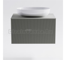 Тумба с раковиной Астра-Форм М-40 80 подвесная, со столешницей, матовая серая ncss3502y