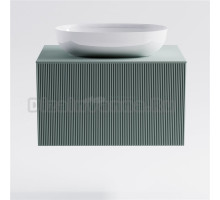 Тумба с раковиной Астра-Форм М-40 80 подвесная, со столешницей, матовая зеленая ncss3005-b80g