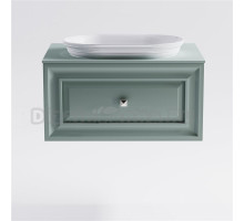 Тумба с раковиной Астра-Форм Шарм 80 подвесная, со столешницей, матовая зеленая ncss3005-b80g