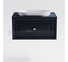 Тумба с раковиной Астра-Форм Шарм 80 подвесная, со столешницей, матовая серая ral7024