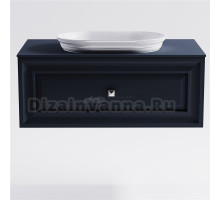 Тумба с раковиной Астра-Форм Шарм 100 подвесная, со столешницей, матовая серая ral7024