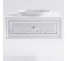 Тумба с раковиной Астра-Форм Шарм 100 подвесная, со столешницей, матовая белая