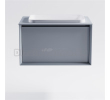 Тумба с раковиной Астра-Форм Фрейм 70 подвесная, со столешницей, матовая голубая ncss3005-R80B