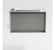 Тумба с раковиной Астра-Форм Фрейм 70 подвесная, со столешницей, матовая серая ncss3502y