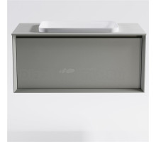 Тумба с раковиной Астра-Форм Фрейм 90 подвесная, со столешницей, матовая серая ncss3502y