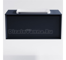 Тумба с раковиной Астра-Форм Фрейм 90 подвесная, со столешницей, матовая серая ral7024