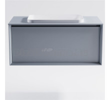 Тумба с раковиной Астра-Форм Фрейм 100 подвесная, со столешницей, матовая голубая ncss3005-R80B