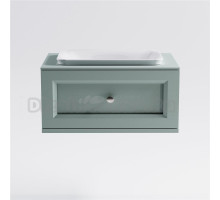 Тумба с раковиной Астра-Форм Классик 80 подвесная, со столешницей, матовая зеленая ncss3005-b80g, 1 ящик