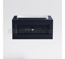 Тумба с раковиной Астра-Форм Классик 80 подвесная, со столешницей, матовая серая ral7024, 1 ящик