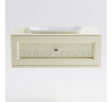 Тумба с раковиной Астра-Форм Классик 90 подвесная, со столешницей, матовая бежевая ral1013, 1 ящик