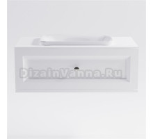 Тумба с раковиной Астра-Форм Классик 90 подвесная, со столешницей, матовая белая, 1 ящик