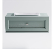 Тумба с раковиной Астра-Форм Классик 100 подвесная, со столешницей, матовая зеленая ncss3005-b80g, 1 ящик