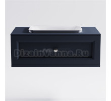 Тумба с раковиной Астра-Форм Классик 100 подвесная, со столешницей, матовая серая ral7024, 1 ящик