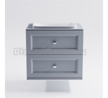 Тумба с раковиной Астра-Форм Классик 80 подвесная, со столешницей, матовая голубая ncss3005-R80B, 2 ящика