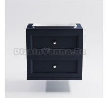 Тумба с раковиной Астра-Форм Классик 80 подвесная, со столешницей, матовая серая ral7024, 2 ящика