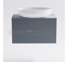 Тумба с раковиной Астра-Форм М-40 Slim 70 подвесная, со столешницей, матовая голубая ncss3005-R80B