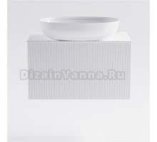 Тумба с раковиной Астра-Форм М-40 Slim 70 подвесная, со столешницей, матовая белая