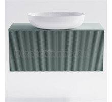 Тумба с раковиной Астра-Форм М-40 Slim 90 подвесная, со столешницей, матовая зеленая ncss3005-b80g