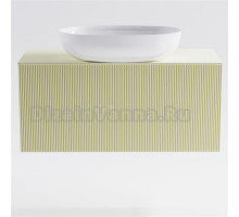 Тумба с раковиной Астра-Форм М-40 Slim 90 подвесная, со столешницей, матовая бежевая ral1013