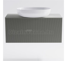 Тумба с раковиной Астра-Форм М-40 Slim 100 подвесная, со столешницей, матовая серая ncss3502y