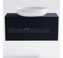 Тумба с раковиной Астра-Форм М-40 Slim 100 подвесная, со столешницей, матовая серая ral7024