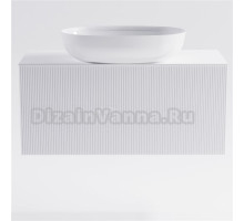 Тумба с раковиной Астра-Форм М-40 Slim 100 подвесная, со столешницей, матовая белая
