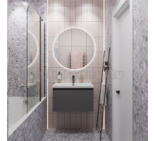 Мебель для ванной комнаты 1MarKa Aris 70П подвесная, антрацит, монолит дарк