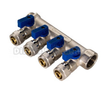 Коллектор СТМ C4MP3416 3/4" x 16, 4 выхода, с шаровыми кранами