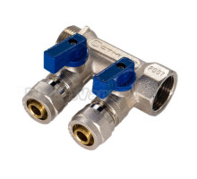 Коллектор СТМ C2MP3416 3/4" x 16, 2 выхода, с шаровыми кранами