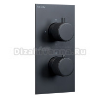 Термостатический смеситель встраиваемый Splendy Passion PA204U2T2BM С ВНУТРЕННЕЙ ЧАСТЬЮ, черный матовый