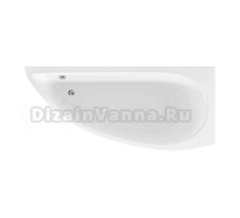 Акриловая ванна 1MarKa Piccolo без опоры 170x75 см, угловая, правая, пристенная, белая, асимметричная