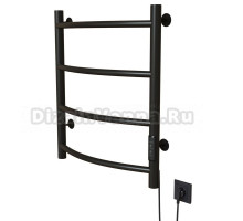 Полотенцесушитель MIXLINE CAPELLA  60х50 (таймер, 201 Вт, 4 перекладины) электрический ЧЕРНЫЙ
