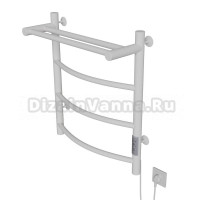 Полотенцесушитель MIXLINE CAPELLA  60х50 (таймер, 251Вт, 3 перекладины + ПОЛКА) электрический БЕЛЫЙ