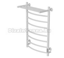Полотенцесушитель MIXLINE CAPELLA  80х50 (таймер, 382Вт, 7 перекладин + ПОЛКА) электрический БЕЛЫЙ