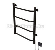 Полотенцесушитель MIXLINE MIRA  60х50 (таймер, 201 Вт, 4 перекладины) электрический ЧЕРНЫЙ