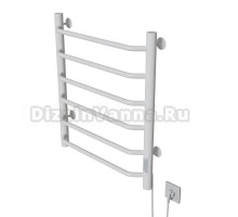 Полотенцесушитель MIXLINE MIRA  80х50 (таймер, 253 Вт, 6 перекладин) электрический БЕЛЫЙ
