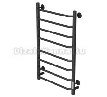Полотенцесушитель MIXLINE MIRA  80х50 (таймер, 335 Вт, 8 перекладин) электрический ЧЕРНЫЙ