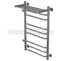 Полотенцесушитель MIXLINE MIRA  80х50х50 г2 (1'' НР, 8 перекладин + ПОЛКА, левое подкл) водяной