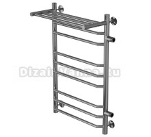 Полотенцесушитель MIXLINE MIRA  80х50х50 г2 (1'' НР, 8 перекладин + ПОЛКА, правое подкл) водяной